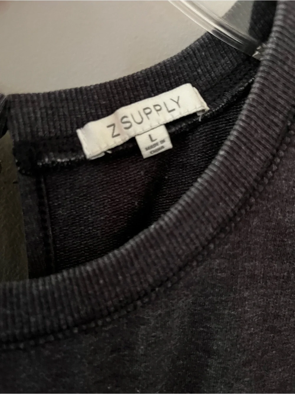 Z Supply Black Ribbed-Neck Knit Top
